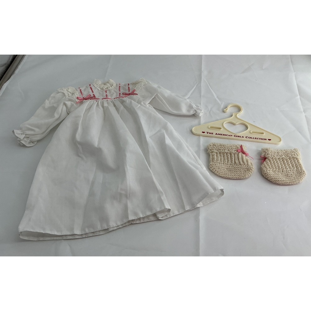 American Girl Samantha Doll Lace Nightgown Booties Hanger Set